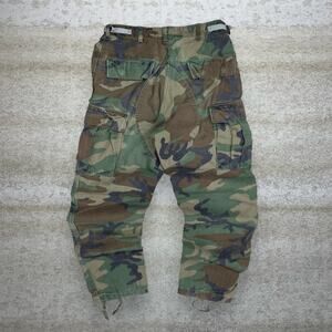 Vintage 90s Military Camo Tactical Pants 28x30 Baggy Double Knees Cargos Small